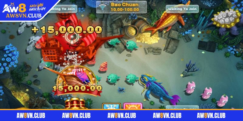 Bao Chuan Fishing AW8 – Game Bắn Cá Cướp Biển Ăn Tiền 2 Mỗi mục tiêu biển có hệ số thưởng khác nhau